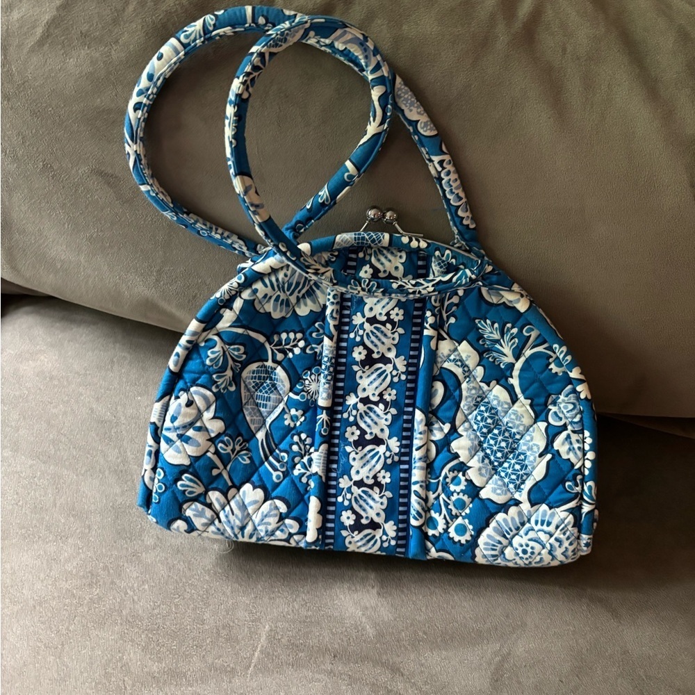 Vera Bradley Blue and White Floral Shoulder Bag